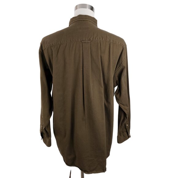 Vintage Nautica Men's XL Long Sleeve Button Down Shirt Brown - Picture 8 of 11